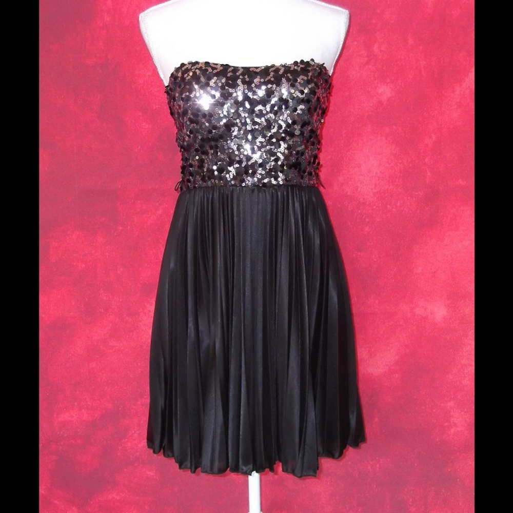 As U Wish Sequin Strapless Dress Size Small